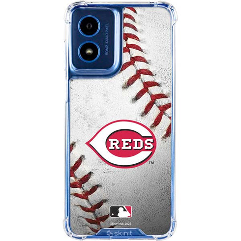 MLB Cincinnati Reds Game Ball Moto G 5G (2024) Clear Case